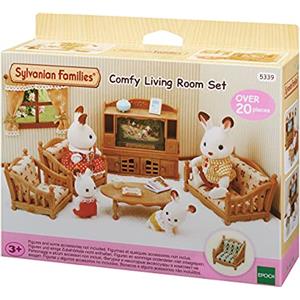 Sylvanian Families - Set Soggiorno Deluxe con oltre 40 Mobili e Accessori Dettagliati per Case delle Bambole - Modello 5339
