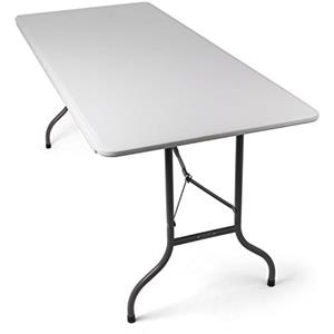 Park Alley Tavolo Pieghevole da Giardino o Campeggio - 180 x 75 x 74 cm - Struttura Robusta in Acciaio Verniciato a Polvere e Piano in Plastica HDPE