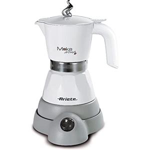 Ariete 1358 Moka Aroma - Moka elettrica 2/4 tazze - Autospegnimento - Mantenimento temperatura per 30' - 400 Watt - Bianco