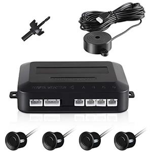 AOLEAD Sensori Parcheggio Auto Aolead Parcheggio Posteriore Kit 4 Sensori Radar (Nero)