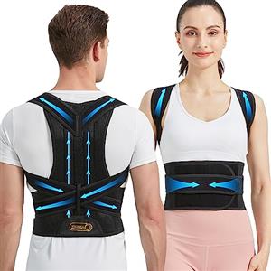 ZSZBACE Correttore Posturale Regolabile Premium, Fascia Lombare Supporto Schiena Migliora Postura Allevia Dolore Collo, Alla Schiena e Lombare per Uomo e Donna (XXL)