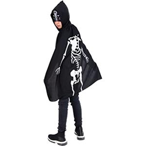 Rubie's Rubies Superheroe Skeletto per bambini e bambine, mantello e maschera, ufficiale halloween, carnevale e compleanno