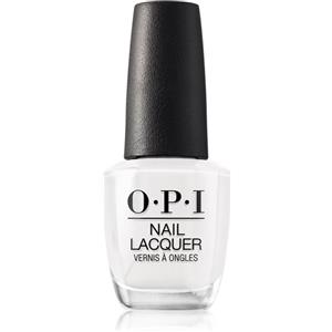 OPI Nail Lacquer Smalto Unghie Alpine Snow 15ml - Colore Bianco, Durata Fino a 7 Giorni, Pennello ProWide Brush®
