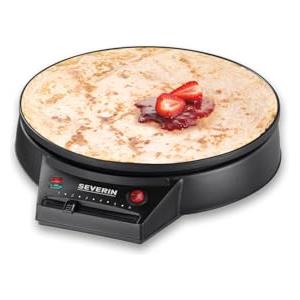 SEVERIN CM 2198 Crepiera elettrica di grandi dimensioni (30 cm), Piastra elettrica per crepes, gallette e piadine, Crepiera con controllo variabile della temperatura