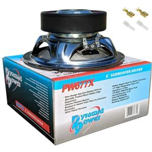 GK SOUND KIT SET PER PYRAMID PW677X 1 subwoofer da 6.5 16.5 cm diametro 165 mm, 150 Watt rms 300 Watt Max, Single coil, Impedenza 4 ohm, Sospensione in gomma, Auto, 1 pezzo + accessori omaggio