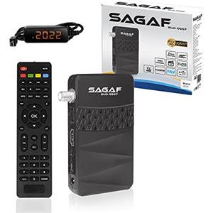 LEYF & Sagaf SUD-0507 Mini Ricevitore Satellitare - DVB-S2 - Ricevitori Satellitari - Full HD 1080p Ricevitore Satellitare Digitale (HDTV, Scart, USB) Solo per i canali tedeschi