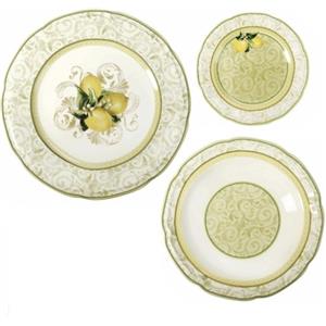 Brandani Servizio Tavola 18 Pezzi Limoni in New Bone China - Elegante e Fresco