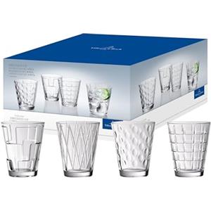 Villeroy & Boch - Dressed Up Bicchiere Da Acqua Set di 4 Trasparente, Lavabile in Lavastoviglie, Bicchieri Drink, Bicchiere di Succo, Set Bicchier, Cristallo