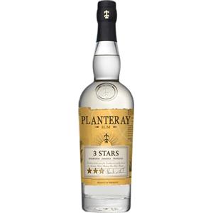 Planteray Rum 3 Stars, 700ml, Ideale per Daiquiri, Note Fruttate, Dolci e Complesse, Rum Bianco Artigianale, Miscela Proveniente da 3 Isole, Trinidad, Barbados e Giamaica, Idea Regalo, 41.2% Vol.