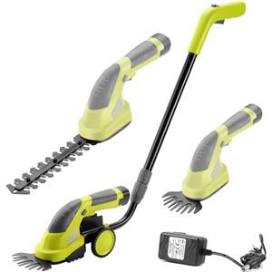 DEWINNER Forbici/Tagliasiepe a batteria,Sfoltirami e cesoia rasaerba Tagliabordi - set cura del giardino, 7.2 V Cesoie Elettriche, impugnatura soft girevole