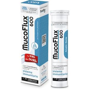 Sanavita Integratore Alimentare Mucoflux - Integratore con N-acetilcisteina 600mg e Vitamina C