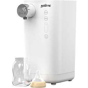 KOSTTE Preparatore di Biberon, Scaldabiberon, Bollitore elettrico bollitore acqua elettrico, Scaldabiberon istantaneo, Funzionamento Rapido con una sola mano, Sistemi Termostatici Intelligenti, 1.5L