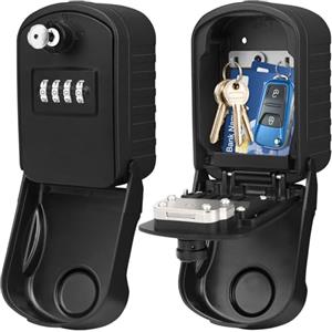 ENONEO Cassetta di Sicurezza per Chiave Grande Esterno Cassaforte per Chiavi 4 Codice Impermeabile Cassetta Chiavi Combinazione con 2 Emergenza Chiaves Self Check In Key Box per Casa Scuola Fabbrica