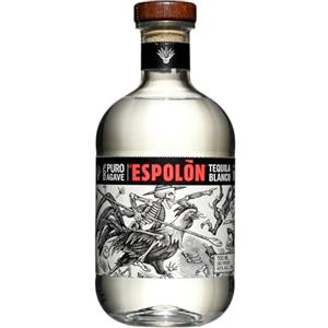 Espolon Espolòn Tequila Blanco Tequila 100% Agave Messicana con Aroma di Agave Dolce e Note di Pepe, Vaniglia e Spezie, 40% Vol, Bottiglia in Vetro da 70 cl