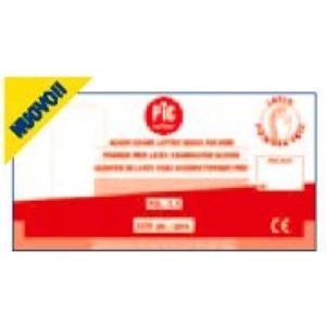 Pikdare SpA Guanti Esame in Lattice Senza Polvere Misura L - 100 Pezzi Monouso