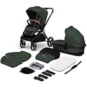 LIONELO Mika Passeggino 2in1 Duo Passeggino da 0 fino a 48 mesi con Seduta secchiello + Navicella per neonato e bambini a 22 kg Regolabile, pieghevole e leggero, Ruote grandi, Cappotina XXL Accesori