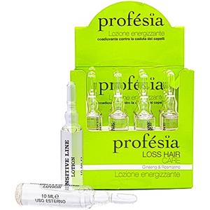 PROFESIA Fiale Anticaduta Capelli Donna e Uomo Ginseng e Rosmarino 10 ml Fiale Capelli senza Risciacquo Lozione Anticaduta Energizzante e Coadiuvante, Prodotti per Crescita Capelli