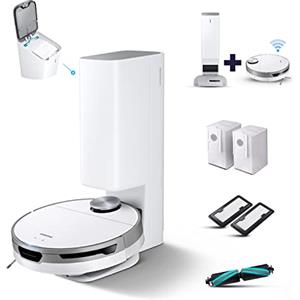 Samsung Jet™ Bot+ VR30T85513W/WA, Aspirapolvere Robot senza fili, con Clean Station, Sensore LiDAR, comandi vocali & app, Bianco
