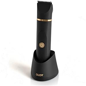 OLOV Rasoio Elettrico Corpo Uomo, Rifinitore per il Corpo Con Taglia Peli Naso, Lame In Ceramica E Base Di Ricarica, Rasoio Intimo Waterproof Per Uso Asciutto O Bagnato