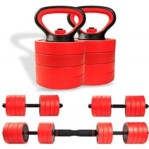 CCLIFE manubri regolabili palestra 2 Set, set di pesi professionale 20/25/30/40kg con manubri corti e barra lunga collegata con tubo in acciaio