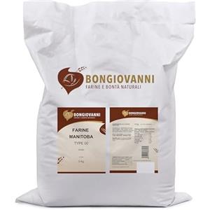 BONGIOVANNI FARINE E BONTA' NATURALI Farina Manitoba Tipo 00, per Pasticceria Lievitata, Formato da 5kg