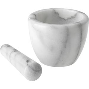 Westmark Mortaio con pestello in marmo, alto, diametro interno: ca. 7,5 cm, Gourmet, bianco/grigio, 69592260