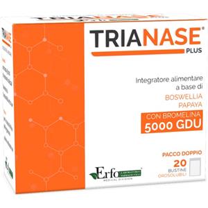 Erfo Trianase Plus - Integratore Alimentare con Boswellia e Papaya per il Benessere Articolare e le Difese Naturali - 20 Bustine