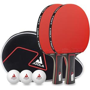 JOOLA Set da Tennis da Tavolo Professionale - 2 Racchette da Ping-Pong + 3 Palline + 1 Borsa Portatile