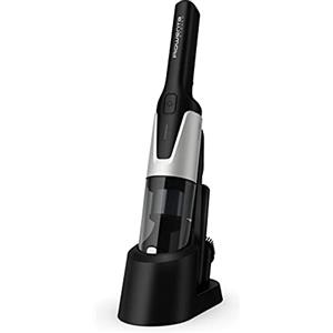 Rowenta X-Touch, AC9736, Aspirapolvere portatile, Compatto e leggero, Motore digitale, Base di carica, Sistema di svuotamento semplice e igienico, Accessori per una pulizia a 360°, Grigio/Bianco