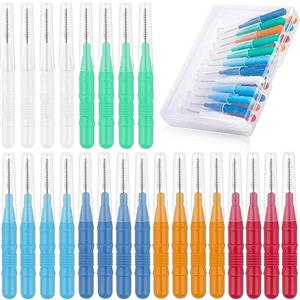 NVIYAM Spazzolini Interdentali Gum Travler Kit Scovolini Dentali Scovolino Interdentale con Coperchio Scovolino per Pulizia Denti Spazzole Interdentali Spazzolino Monociuffo Pulizia Denti Interdentale
