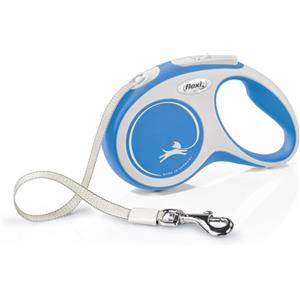 FLEXI Guinzaglio New Comfort Retrattile 5 m Blu per Cani fino a 15 kg con Impugnatura Ergonomica
