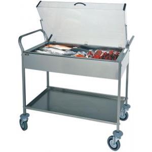 Forcar Carrello Refrigerato con Piastre Eutettiche - 108x57x104h cm, Ideale per Dolci, Formaggi e Salumi