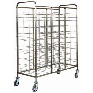 FORCAR CA1475 Carrello Inox Portavassoi Universale per 30 Vassoi - Struttura Resistente e Pratica