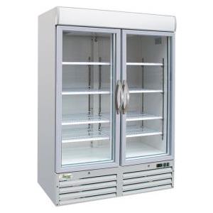 FORCAR-FREDDO G-SNACK930BTG Armadio Refrigerato Ventilato -18°/-22°C, Capacità 1078 lt, 2 Porte in Vetro con Illuminazione a Led