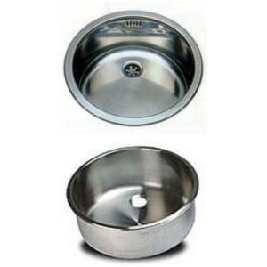 Gastronorm Europe LAV LV038P - Lavello Inox Rotondo per Banco Bar 380 mm con Piletta Omaggio