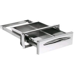 Modulo Inox ICCSP40 Cassetto Servizi in Acciaio Inox AISI 304, Profondità 44,4 cm, Angoli Arrotondati, Foro Banco L 35 x H 14 cm