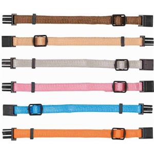 Trixie Set di 6 Collari Regolabili per Cuccioli in Nylon, Taglia M-L, Leggeri e Resistenti