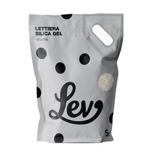 Lev Lettiera Silica Gel Neutra 5 Litri - Assorbimento Rapido e Controllo Odori Superiore