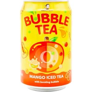 Zeus Party Bubble Tea Mango Iced Tea, Tè al Gusto Mango con Palline Scoppiettanti da 320ml