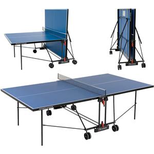 Garlando Tavolo Ping Pong C-163E Progress Outdoor Blu con 4 racchette e 18 palline