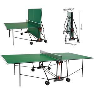 Garlando Tavolo Ping Pong C-162I Progress Indoor verde con 2 racchette e 6 palline Omaggio