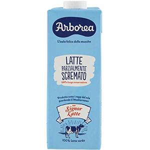 ARBOREA LATTE Liquido PARZIALMENTE SCREMATO 1LT X 10 PEZZI UHT A LUNGA CONSERVAZIONE ARBOREA 100% LATTE SARDO ITALIANO