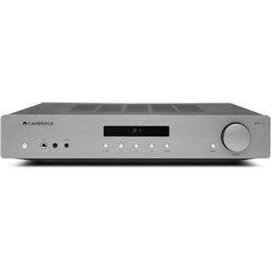 Cambridge Audio AXA35 - Sistema HiFi con amplificatore stereo integrato separato da 35 Watt e preamplificatore con stadio fono incorporato, ingresso Aux frontale e presa per cuffie - Grigio Lunare