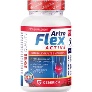 Geberich Artroflex Active - Integratore per Articolazioni con Glucosamina, MSM e Boswellia - 30 Capsule