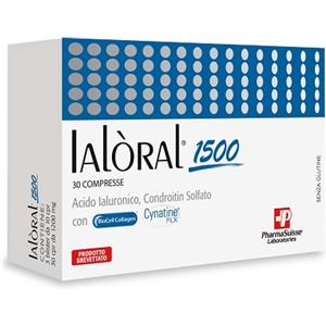 PharmaSuisse Ialoral 1500 - Integratore Articolare con BioCell Collagen, Condroitin Solfato e Acido Ialuronico, 30 Compresse