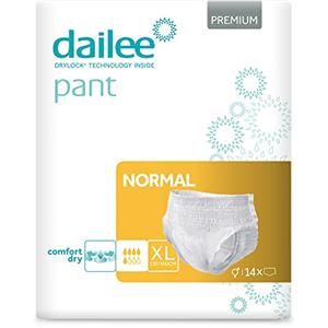 Dailee Pants Normal XL - Mutande Assorbenti Incontinenza Adulto - Unisex - 14 Pannolini a Mutandina - Pannoloni per Adulti Uomo Donna Anziani