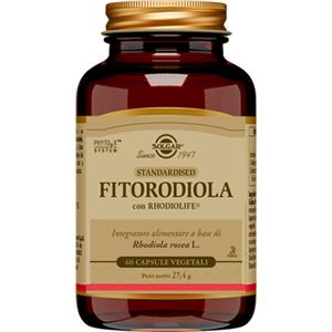 Solgar Fitorodiola - Integratore Alimentare con Rodiola per Energia e Umore, 60 Capsule