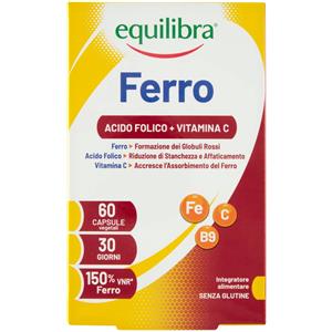Equilibra Ferro Integratore Acido Folico E Vitamina C 60 Perle
