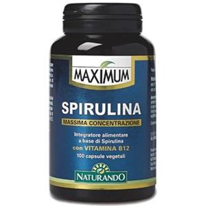 Naturando Maximum Spirulina Integratore Stanchezza 100 Capsule