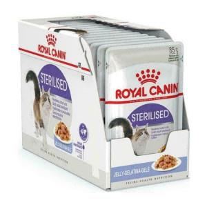 Royal Canin Sterilised Jelly - Cibo umido in gelatina per gatti adulti sterilizzati, 12 x 85 g